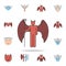 daemon color field outline icon. Detailed set of angel and demon icons. Premium graphic design. One of the collection icons for