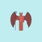 daemon icon. Element of angel and demon icon for mobile concept and web apps. Filled outline daemon icon can be used for web and