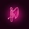 daemon neon icon. Elements of Angel and demon set. Simple icon for websites, web design, mobile app, info graphics