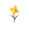 Daffodil Flower Vector Logo: Naturalistic Color Palette And Minimalist Design