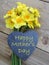 Daffodils with slate heart