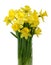 Daffodils in a vase - isolated