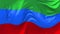 Dagestan Flag Waving in Wind Continuous Seamless Loop Background.