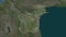 Dagestan, Russia - outlined. Satellite