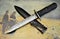 Dagger fixed stainless blade trench defense knife
