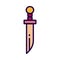Dagger icon in flate stile and pixel perfect technique.
