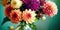 Dahlia flower banquet beautiful spectacular flower arrangement background