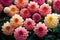 Dahlia flower banquet beautiful spectacular flower arrangement background