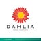 Dahlia Flower Icon Vector Logo Template Illustration Design. Vector EPS 10.