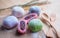 Daifuku, Japan dessert with wood spoon on wood background