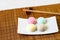 Daifukumochi, or Daifuku, is a Japanese confection consisting of a small round mochi stuffed