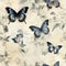 Dainty Butterflies in Faded Watercolor AI Generated