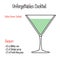 Daiquiri alcoholic cocktail vector illustration recipe isolated