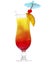 Daiquiri cocktail with fresh tropical fruit with clipping path