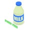 Dairy allergen free icon, isometric style