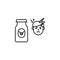 Dairy, allergic face icon. Element of problems with allergies icon. Thin line icon for website design and development, app