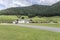 Dairy barn and cows paddock near Canvaston, Marlborough, New Zealand