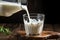 Dairy Delight Pouring milk into a glass cup, World Milk Day