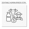 Dairy farming line icon