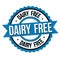 Dairy free label or sticker