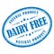 Dairy free vector stamp