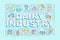Dairy industry word concepts banner