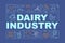 Dairy industry word concepts banner