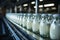 Dairy plants efficient conveyor handles the flow of milk bottles