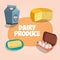 Dairy produce vector illustration
