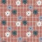 Daisies flowers seamless pattern on vintage background. Chamomiles floral endless wallpaper