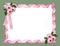 Daisy border Pink ribbons