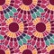 Daisy floral seamless pattern in vector. Colorful endless background with flowers.