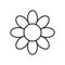 Daisy Flower Outline Icon on White