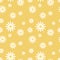 Daisy flower seamless on editable background illustration. Pretty floral pattern for print. Flat design vector. Spring