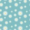 Daisy flower seamless on editable background illustration. Pretty floral pattern for print. Flat design vector. Spring