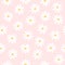 Daisy flowers seamless pattern background