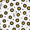 Daisy flowers seamless pattern. Cute floral seamless pattern. Beautiful chamomile print great for fabric, wrapping paper