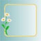 Daisy spring flower blue background space for text vector