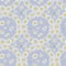 Daisy Wreath Seamless Pattern on Blue Background.