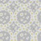 Daisy Wreath Seamless Pattern on Grey Background.