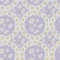 Daisy Wreath Seamless Pattern on Lilac Background.