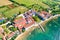 Dajla abandoned convent aerial panoramic coastline view