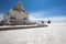 The Dakar Bolivia Monument made from salt bricks