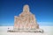 Dakar Rally monument made from salt on the Uyuni salt flats, Potosi, Bolivia