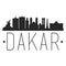 Dakar Senegal. City Skyline. Silhouette City. Design Vector. Famous Monuments.