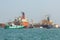 DAKAR, SENEGAL - NOVEMBER 11, 2019: Marine port in Dakar, Senegal. West Africa
