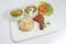 Dal Makhni and tandoori chicken platter