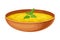 Dal Tadka or Thick Soup of Lentil as Indian Dish and Main Course Served in Bowl and Garnished with Herb Closeup Vector