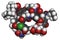 Dalbavancin glycopeptide antibiotic drug molecule. Used in treatment Staphylococcus aureus and Streptococcus pyogenes infections