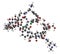 Dalbavancin glycopeptide antibiotic drug molecule. Used in treatment Staphylococcus aureus and Streptococcus pyogenes infections.